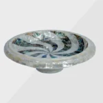 White Marble Inlay Fruit Bowl