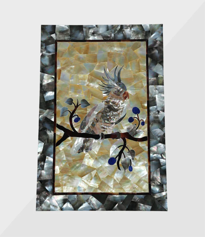 White Marble Inlay Plate